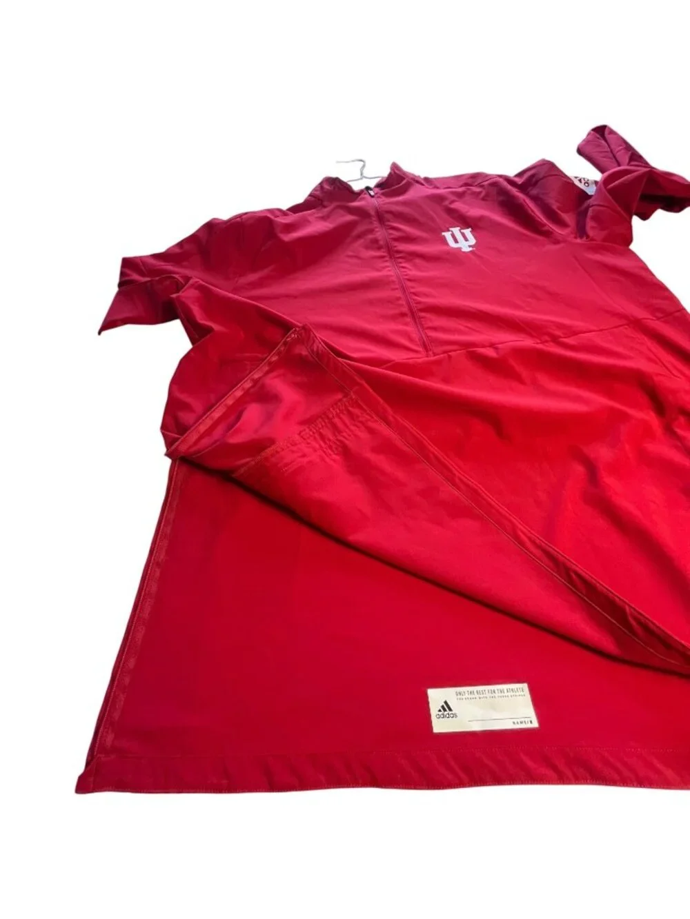 Adidas Indiana University Red Half-Zip Pullover Jacket XL zipped kangaroo pocket